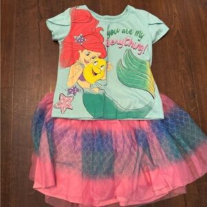 Ariel Graphic Tee and Tulle Skirt Set